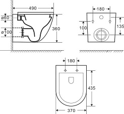Vivon Унитаз подвесной Colett PDWH02 безободковый с быстросъёмным сиденьем микролифт – фотография-9